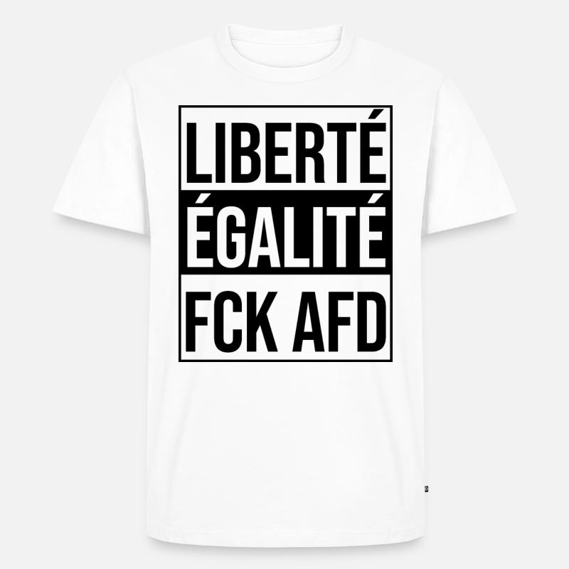 FCK AFD - Männer Premium Bio T-Shirt - Weiß