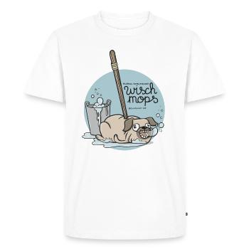 Pug - Men's Premium Organic T-Shirt - white - Front - Nico (187cm)