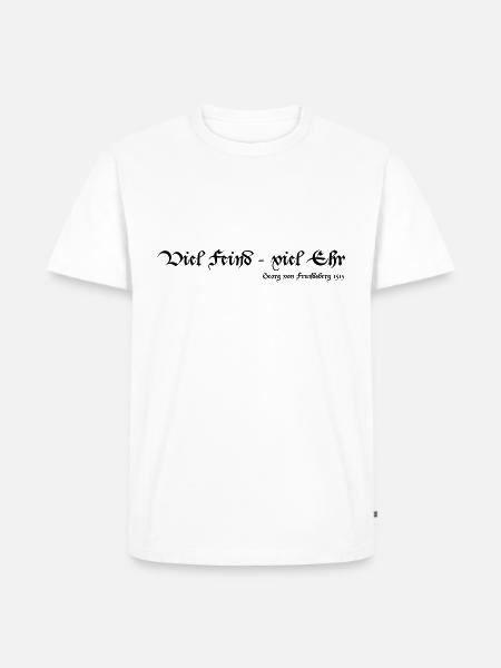 Viel Feind viel Ehr - Männer Premium Bio T-Shirt - Weiß