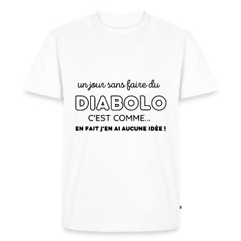 Cadeau humour diabolo cirque passion drôle - T-shirt Premium bio Homme - blanc - Devant - Nico (187cm)