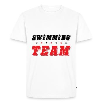 Équipe de natation - T-shirt Premium bio Homme - blanc - Devant - Nico (187cm)