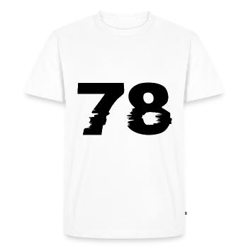 Numéro 78 - T-shirt Premium bio Homme - blanc - Devant - Nico (187cm)