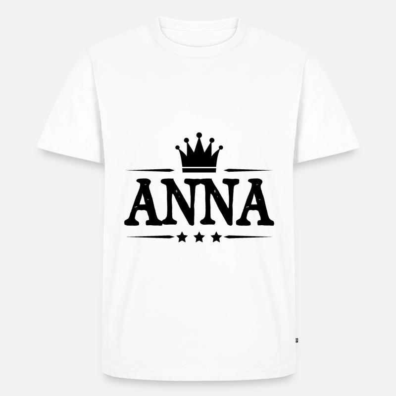Anna - Männer Premium Bio T-Shirt - Weiß