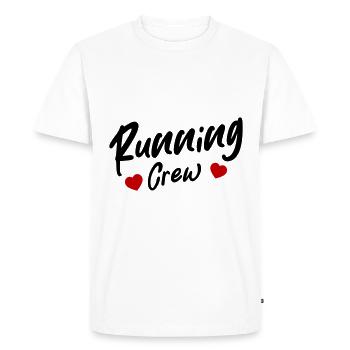 Cœur d’équipe de course à pied - T-shirt Premium bio Homme - blanc - Devant - Nico (187cm)