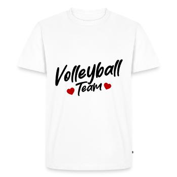 Équipe de volley-ball - T-shirt Premium bio Homme - blanc - Devant - Nico (187cm)