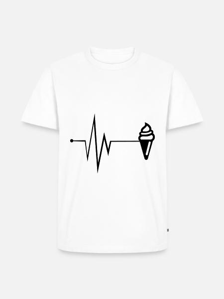 Eis Icon puls - Männer Premium Bio T-Shirt - Weiß