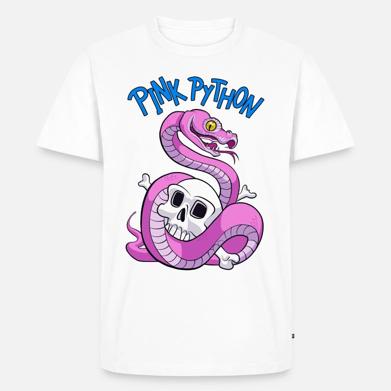 Pink Python (Blue) - T-shirt Premium bio Homme - blanc