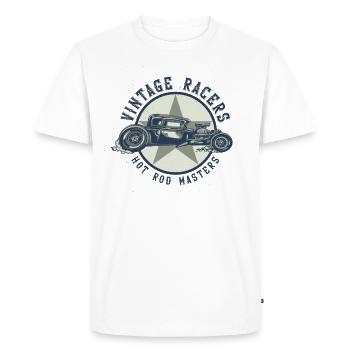 Hot Rod Masters bleu foncé - T-shirt Premium bio Homme - blanc - Devant - Nico (187cm)