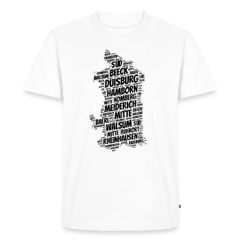 Duisburg Umris - Ville de Beeck Rheinhausen - T-shirt Premium bio Homme - blanc - Devant - Nico (187cm)