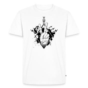 paix - T-shirt Premium bio Homme - blanc - Devant - Nico (187cm)