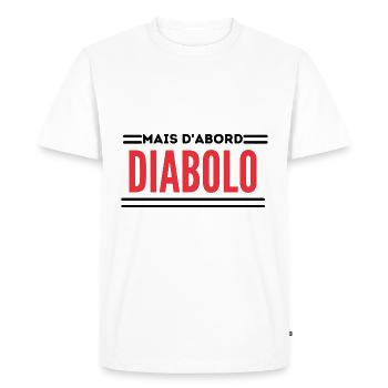 Cadeau humour diabolo cirque passion drôle - T-shirt Premium bio Homme - blanc - Devant - Nico (187cm)