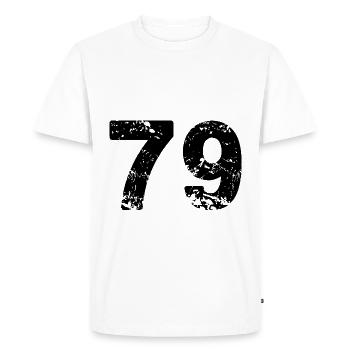 Maillot à 79 numéros - T-shirt Premium bio Homme - blanc - Devant - Nico (187cm)