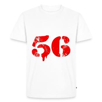56 Number Symbol - Men's Premium Organic T-Shirt - white - Front - Nico (187cm)