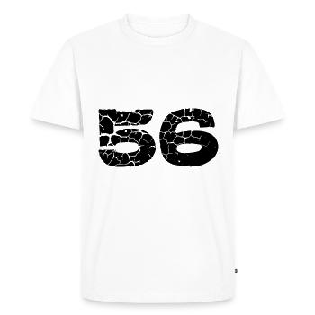 56 Number jersey - Men's Premium Organic T-Shirt - white - Front - Nico (187cm)
