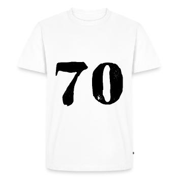 Maillot à 70 chiffres - T-shirt Premium bio Homme - blanc - Devant - Nico (187cm)
