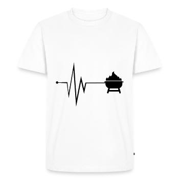 Symbole d’impulsion de gril - T-shirt Premium bio Homme - blanc - Devant - Nico (187cm)