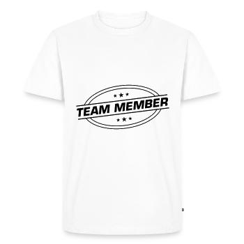 Team Member - Men's Premium Organic T-Shirt - white - Front - Nico (187cm)
