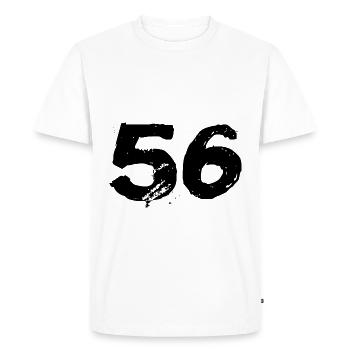 56 Number jersey - Men's Premium Organic T-Shirt - white - Front - Nico (187cm)