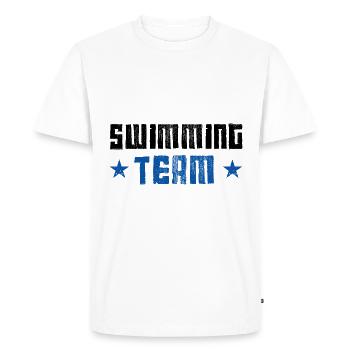Équipe de natation - T-shirt Premium bio Homme - blanc - Devant - Nico (187cm)