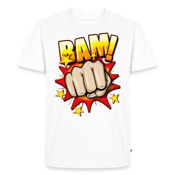 Cartoon fist - T-shirt Premium bio Homme - blanc - Devant - Nico (187cm)