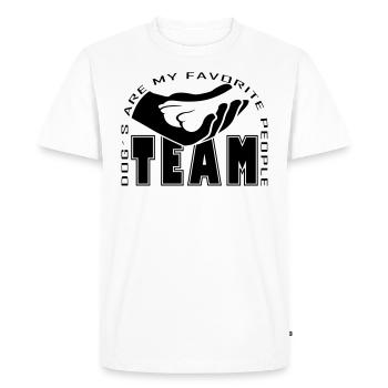 Hund Team Pfote Hand Hundesport Hundeliebe - Männer Premium Bio T-Shirt - Weiß - Vorne - Nico (187cm)