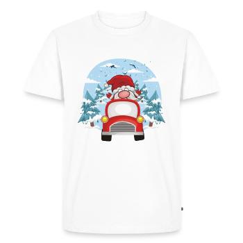 Funny Santa Claus Gnom - Christmas - Men's Premium Organic T-Shirt - white - Front - Nico (187cm)