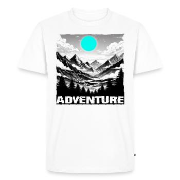Aventure - T-shirt Premium bio Homme - blanc - Devant - Nico (187cm)