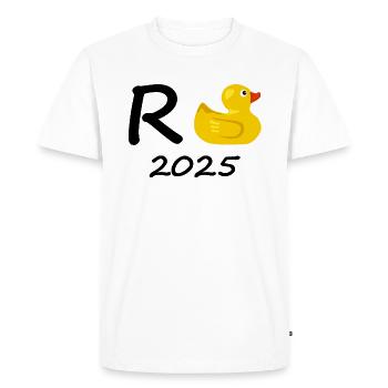 Duck Pension 2025 Pension Retirement Grandpa Grandma Pensioner - Men's Premium Organic T-Shirt - white - Front - Nico (187cm)