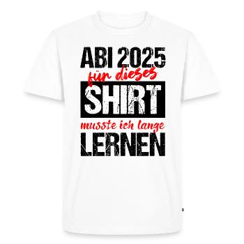 Abi 2025 Gymnase Cadeau de fin d’études Abitur 2025 - T-shirt Premium bio Homme - blanc - Devant - Nico (187cm)