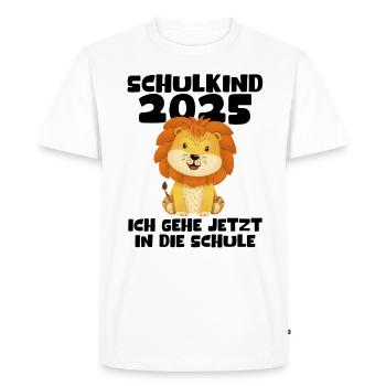 School Child 2025 Young Girls School Enrollment 2025 Decoration - Men's Premium Organic T-Shirt - white - Front - Nico (187cm)