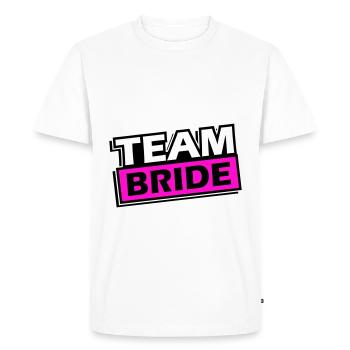 Team Bride Wedding Saying - Men's Premium Organic T-Shirt - white - Front - Nico (187cm)