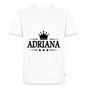 Adriana - Men's Premium Organic T-Shirt - white - Front - Nico (187cm)