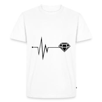 Diamond Icon Pulse - Men's Premium Organic T-Shirt - white - Front - Nico (187cm)
