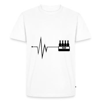 Beer bottle crate puls - Men's Premium Organic T-Shirt - white - Front - Nico (187cm)