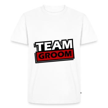 Team Groom Wedding Saying - Men's Premium Organic T-Shirt - white - Front - Nico (187cm)