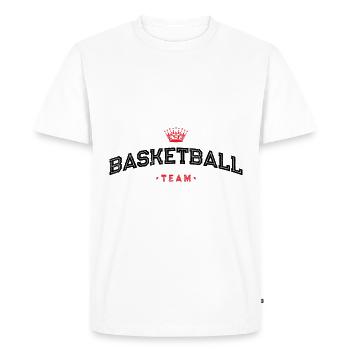Équipe de basket-ball - T-shirt Premium bio Homme - blanc - Devant - Nico (187cm)