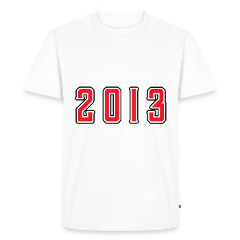 2013 year birthday - Men's Premium Organic T-Shirt - white - Front - Nico (187cm)