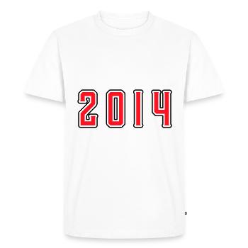 2014 year birthday - Men's Premium Organic T-Shirt - white - Front - Nico (187cm)