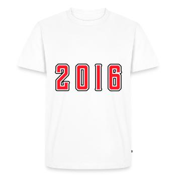 2016 year birthday - Men's Premium Organic T-Shirt - white - Front - Nico (187cm)