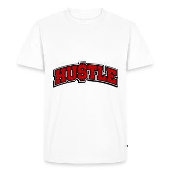 Hustle Dire Hustlin - T-shirt Premium bio Homme - blanc - Devant - Nico (187cm)