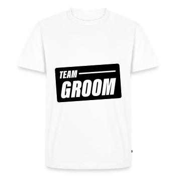 Team Groom Wedding Saying - Men's Premium Organic T-Shirt - white - Front - Nico (187cm)