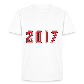 2017 year birthday - Men's Premium Organic T-Shirt - white - Front - Nico (187cm)