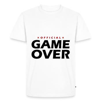 Game Over Quote - Men's Premium Organic T-Shirt - white - Front - Nico (187cm)
