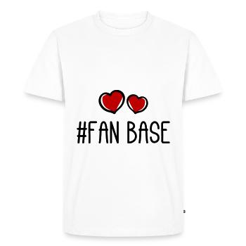 Fan Base Heart Love - Men's Premium Organic T-Shirt - white - Front - Nico (187cm)