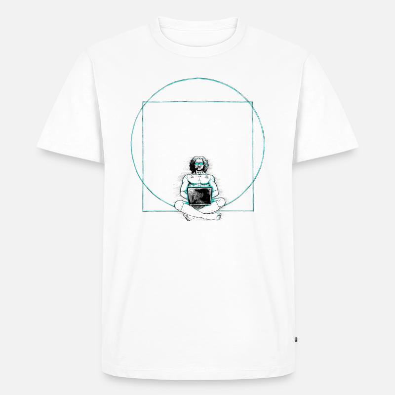 Nerd - Männer Premium Bio T-Shirt - Weiß