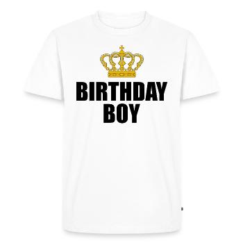 Idée cadeau anniversaire garçon anniversaire garçon - T-shirt Premium bio Homme - blanc - Devant - Nico (187cm)