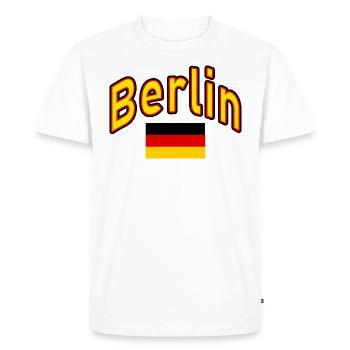 Berlin drapeau de l’Allemagne - T-shirt Premium bio Homme - blanc - Devant - Nico (187cm)