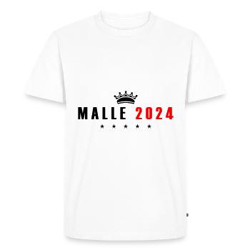 Malle 2024 Krone - T-shirt Premium bio Homme - blanc - Devant - Nico (187cm)