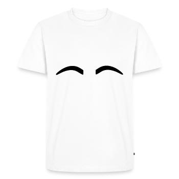 Sourcils drôle - T-shirt Premium bio Homme - blanc - Devant - Nico (187cm)