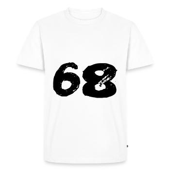68 Maillot numéro - T-shirt Premium bio Homme - blanc - Devant - Nico (187cm)